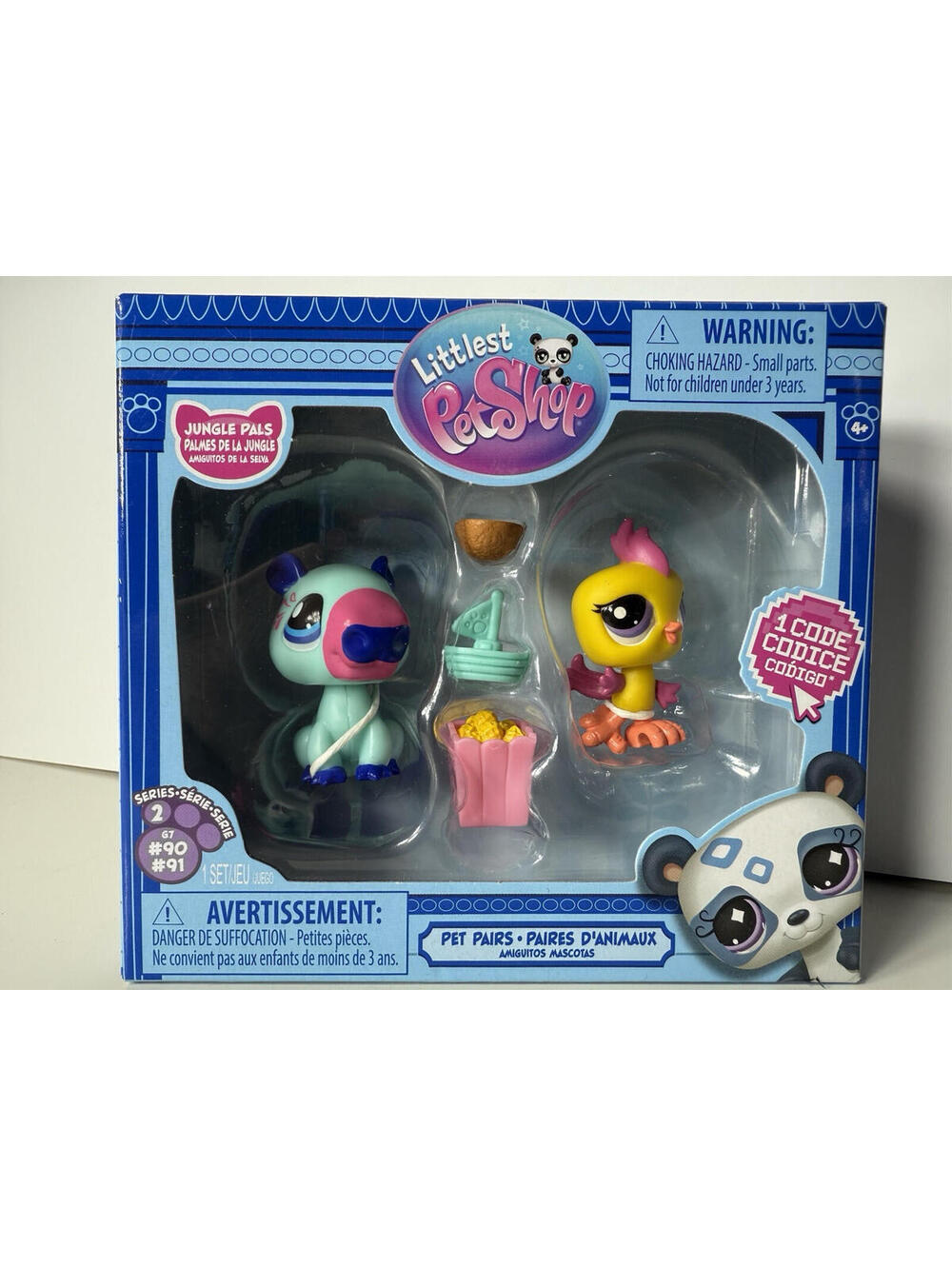 NEW Littlest Pet Shop Jungle Pals G7 Pet Pairs #90 Capybara & #91 Parakeet LPS